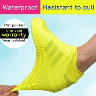 Waterproof Shoes Covers Environmental Protection Reusable Anti-Slip Motorcycle Rain Boot Soft Cover Silicone Elastic