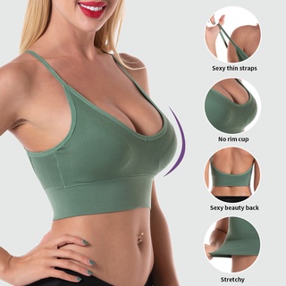 SHIFEITING Women Yoga Sports Wireless Bra Push Up Seamless Sexy Lingerie Bralette Underwear Crop Tops