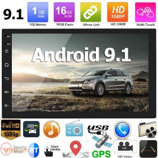 7168 Upgraded Android 9.1 In Dash Head Unit GPS WiFi USB BT Car Radio Receiver