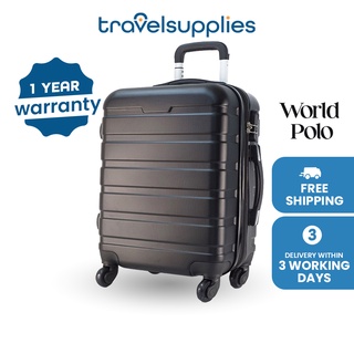Travelsupplies World Polo Lightweight Expandable Hard Suitcase Luggage Trolley Bag with Spinner Wheel 20 24 28 inch