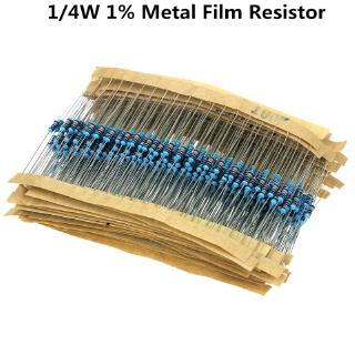 100pcs/lot 1/4W 1% Metal Film Resistor 10R 15R 18R 20R 24R 27R 30R 33R 36R 39R 43R 47R 51R 56R 62R