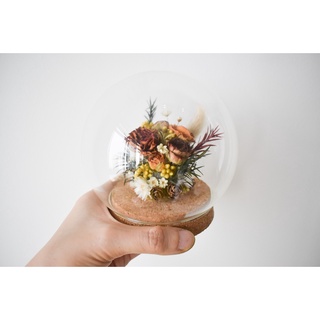 Dried flowers workshop Circular glass dome for 2 pax