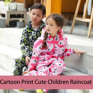 Children Rain Coat Cartoon Kids Split Raincoat Waterproof Student Poncho Rainwear