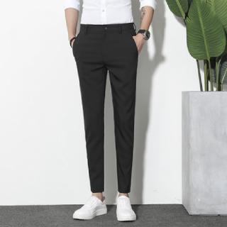 Men Straight Cut Formal Attire Fashion Office Trousers