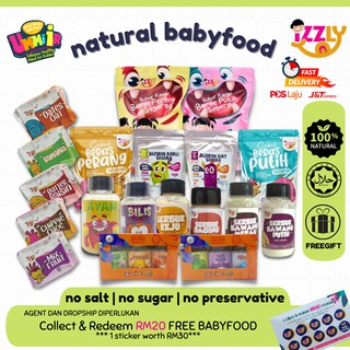 [Shop Malaysia] Izzly Homemade Baby food Natural 100% halal For Babies 6 Months On Without Preservatives, Additional Sugar And Salt