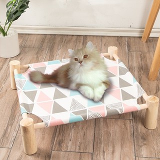 Cat Hammock Cat Dog Wooden Bed for Cat Kitten Easy Assemble