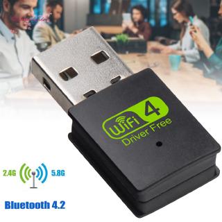 ♥FL♥ USB WiFi Bluetooth Adapter Dual Band Wireless External Receiver Dongle for PC Laptop