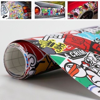Car 60"x 20"Panda bomb decals stickers packaging table graffiti car JDM paper