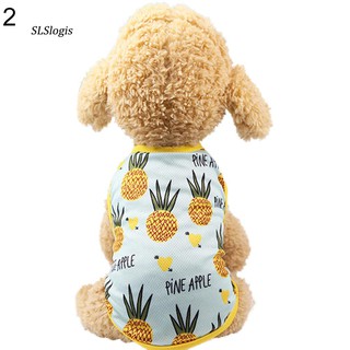 SLS Lovely Pineapple Pet Dog Cat Dress/Vest Summer Costume Apparel Couple Outfit