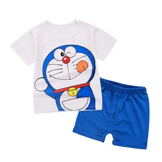 Summer Baby Boys Girls Cartoon T-Shirt Tops + Shorts Pants 2pcs