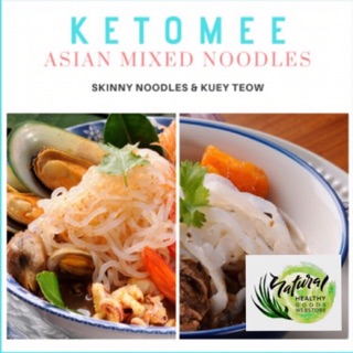 [Shop Malaysia] 10 Packs Asian Delights - Skinny Noodle & Kuey Kuey Teow shape Konjac Shirataki noodles.