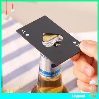 ㊕SG㊕Mini Spade A Poker Card Beer Bottle Opener Stainless Steel Bottle Opener [CHRISTMAS GIFT]
