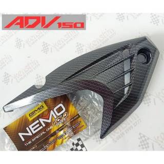 Black Carbon Front Exhaust Muffler Cover for Honda ADV 150 Motorcycle Accessories