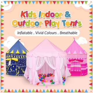 ✨Children play tent castle camping indoor ball pool tunnel princess prince toy outdoor inflatable✨