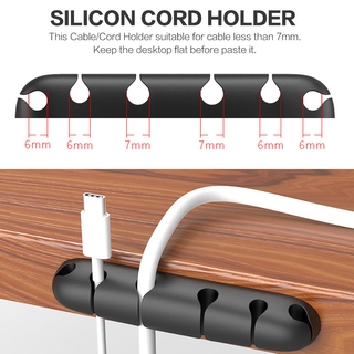 XPF USB Cable Organizer Wire Winder Silicone Tie Fixer Wire Management organizador Cord Clip Office Desktop Phone Cables holder