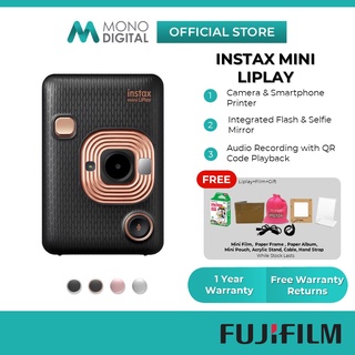 [Shop Malaysia] Fujifilm Instax Mini LiPlay Instant Camera Photo Printer 2 in 1 Function [Free Instax Mini Film 10's]