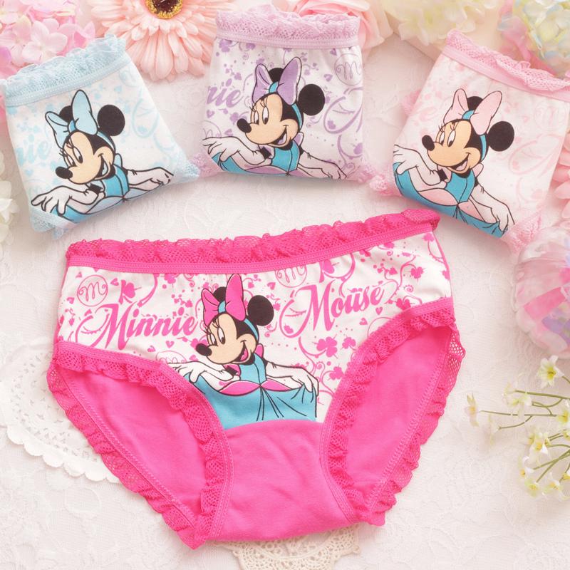 Baby Girls Briefs Cotton Cute Children Underwear MINI Cartoon Panties 4Pc/Lot (1)