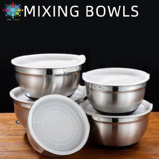 Stainless Steel Egg Mixing Bowl With Lid Basin Salad Vegetable Washing Cream Bowl