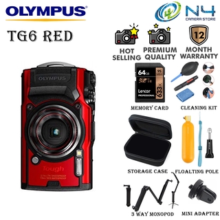 [Shop Malaysia] Olympus Stylus Tough TG-6/TG6 + Cleaning Kit + Storage Case + Floating Pole + 3 Way Monopod + Memory Card (64GB)