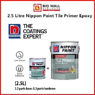 2.5L Nippon Paint Tile Primer Epoxy Cat Jubin (+ Hardener) Available in 2.5L & 5L (Big Wall Hardware)