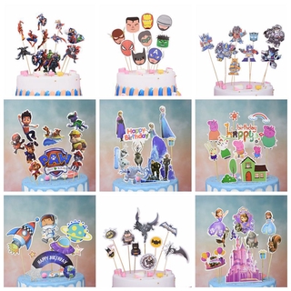 READY STOCK Happy Birthday Cake Topper Cartoon Theme Topper Cupcake Dessert Decor Birthday Party Supplies (2)
