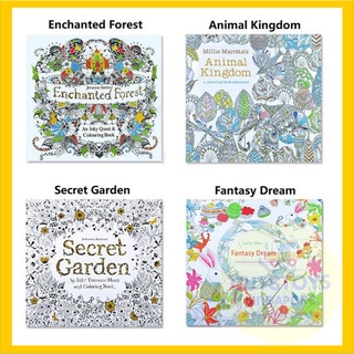 [SG LOCAL STOCK] English Version Secret Garden Adult & Kids Colouring Book Gift Set