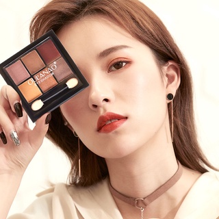 △Earth color eyeshadow palette ins cheap student sparkling super flash high-value six-color small box mini eyeshadow