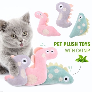 Pet Cat Kitten Toothbrush Catnip Plush Interactive Toy Teeth Cleaner Chew Toy