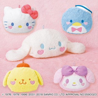 Sanrio Characters - Hello Kitty, My Melody, Pompompurin, Tuxedo Sam & Cinnamoroll Pastel Pillow