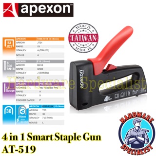 Apexon 4 In 1 Smart Staple Gun / Metal Tacker AT-519