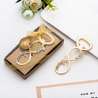 💖Infinity Love Forever Gold bottle opener for wedding favor/party/events door gifts (1)