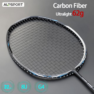 ALP LTP 8U 62g Ultralight G4 100% Full Carbon Fiber Badminton Racket With Gift Box Professional Reket Sport Offensive Type Racquet Raket Badminton For Training