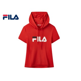 FILA Women's FILA Logo Cotton Hooded T-shirt