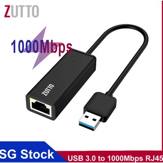 [SG Seller] ZUTTO HA01-USB Ethernet Adapter USB 3.0 2.0 Network Hub to RJ45 Lan Internet Card for Mac OS, Linux, Windows