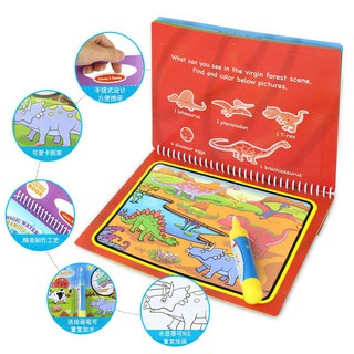 Kids Magic Water Drawing Book Coloring Book Doodle with Magic Pen Painting Board