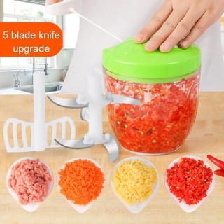 900ML Powerful Meat Grinder Hand-power Food Chopper Mincer Mixer Blender to Chop Meat Fruit Vegetable Nuts Herbs