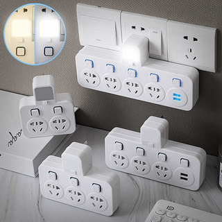 Wireless socket home with lightning protection USB + night light multifunction