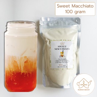 100Gr Sweet Macchiato Foam Powder, Cheese Tea Powder, Macchiato Tea, Beverage Powder Topping
