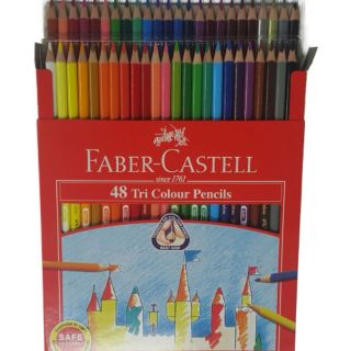 faber castle 48 tri colour pencil /stabilo 48 colour pencil