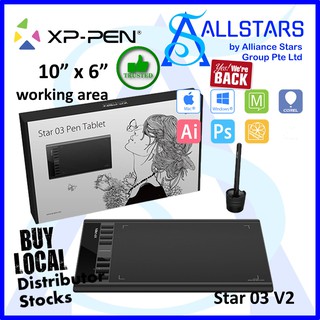 XP-Pen / XPPEN Star 03 V2 Pen Tablet / Best Budget Graphics Tablet for Digital Painting Drawing (support Windows / Mac)