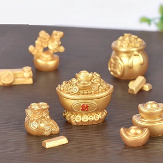 2022 CNY Cute DIY Ornaments Gift Golden for Chinese New Year Accessories Resin Crafts