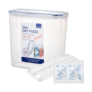 Lock & Lock Slim Dry Food Container With Silica Gel & Separator 3.4L_HPL713SC