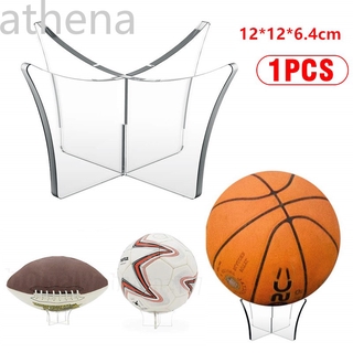 1pc Clear Acrylic Display Stand Basketball Football Rugby Volleyball Holder