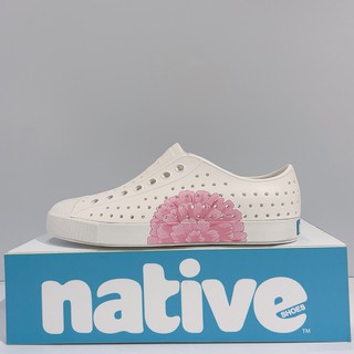 Native JEFFERSON PRINT Girls White Flowers Waterproof Rain Shoes Crocs 111001018966