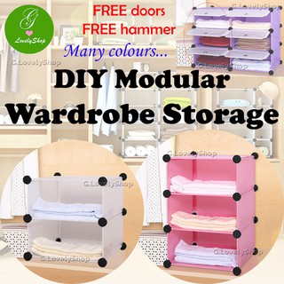 DIY Modular Wardrobe Storage (1 by 3 storage)
