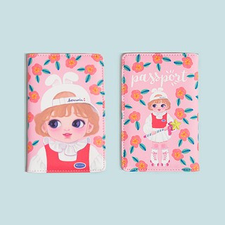 Dolly Girl [ Orange Flowers ] Passport Cover By Milkjoy