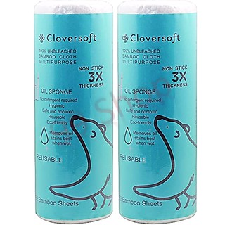 Cloversoft Unbleached Bamboo Multi Purpose Cloth Wipes 52 sheets 💚💚🧸
