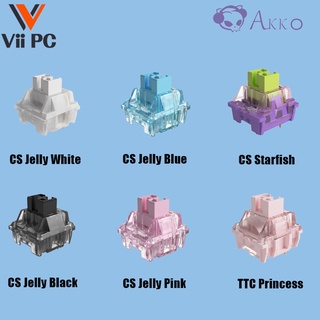 [LOCAL STOCKS] AKKO CS Switch (10-45pcs) -Jelly White/Starfish/Jelly Black/Jelly Pink/Jelly Blue/ TTC Princess