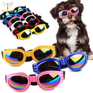 ✈ Pet Dog Sunglasses UV Sun Glasses Foldable Goggles Plastic Eye Wear Protection