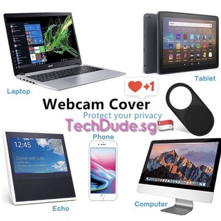 Webcam Cover for Apple iPad, tablet, iPhone, cell phone, MacBook, laptop - 1pcs Black